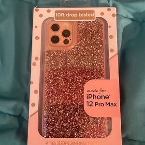 iPhone pink glitter case brand new